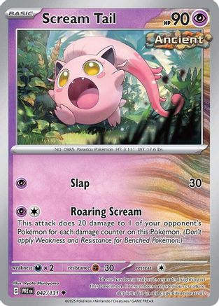 Image of Scream Tail 042/131  SV Prismatic Evolutions - Uncommon